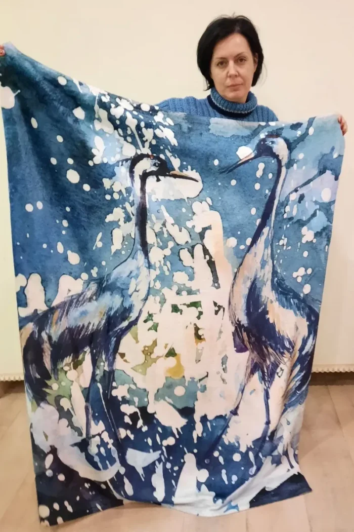 Pleds "Dzērves sniegā" - Image 1