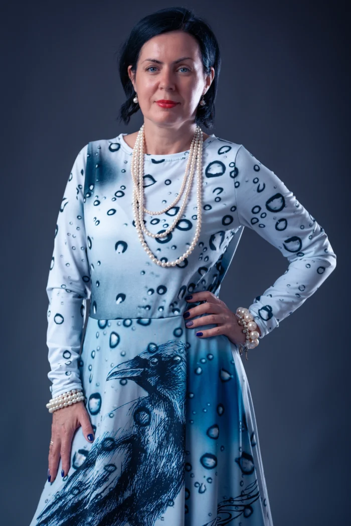 Kleita "Vārna ar rasas lāsēm" - Image 8