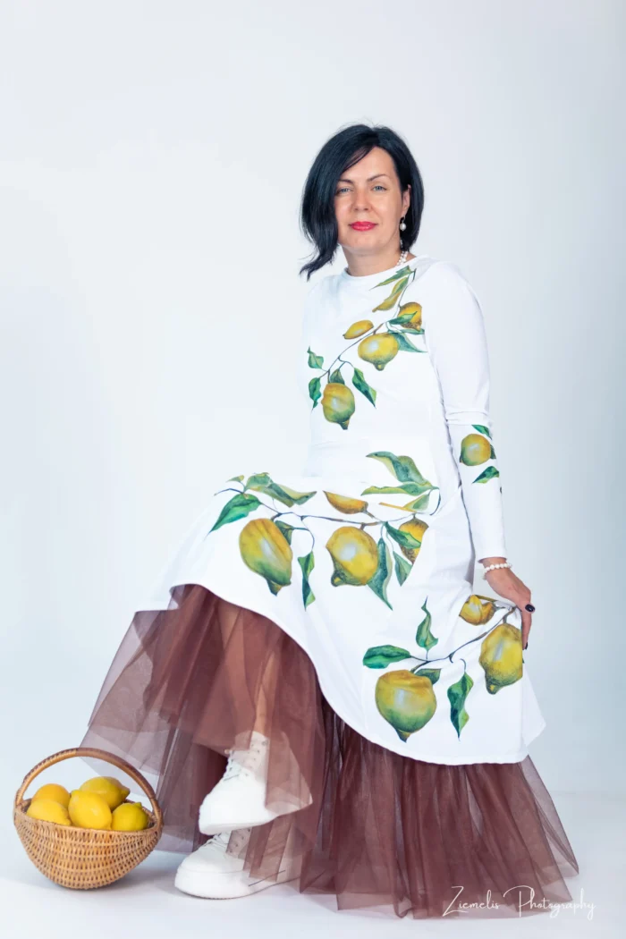 Kleita "Citronu akvarelis" - Image 7