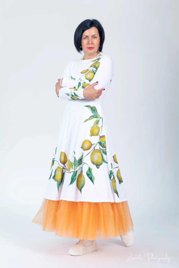 Kleita "Citronu akvarelis" - Image 10